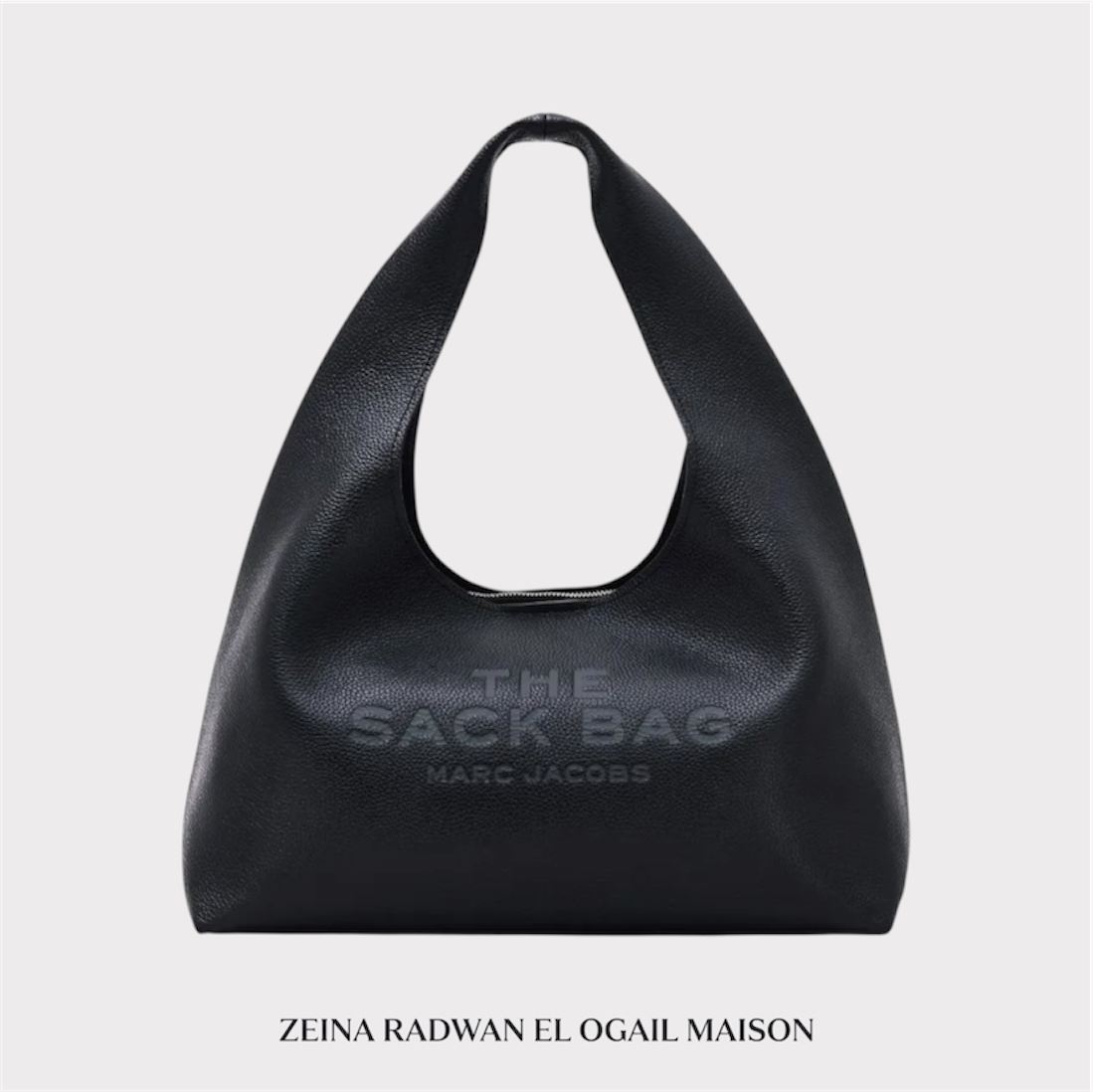 Marc Jacobs The Sack Logo Detailed Shoulder Bag - Black