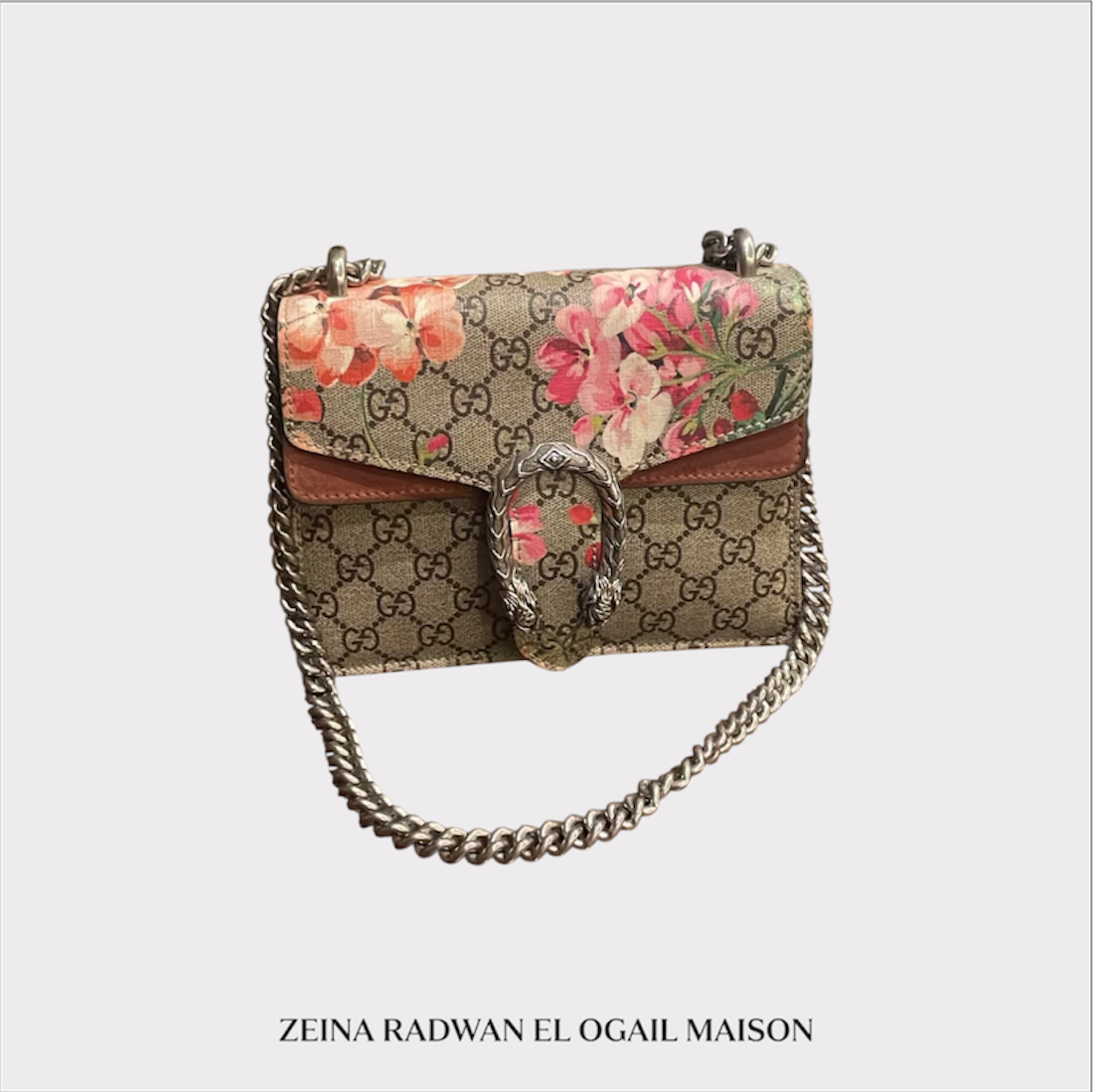 Gucci Maroon/Beige GG Supreme Canvas Shoulder Bag