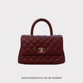 Chanel Caviar Quilted Mini Coco Handle Flap – Burgundy
