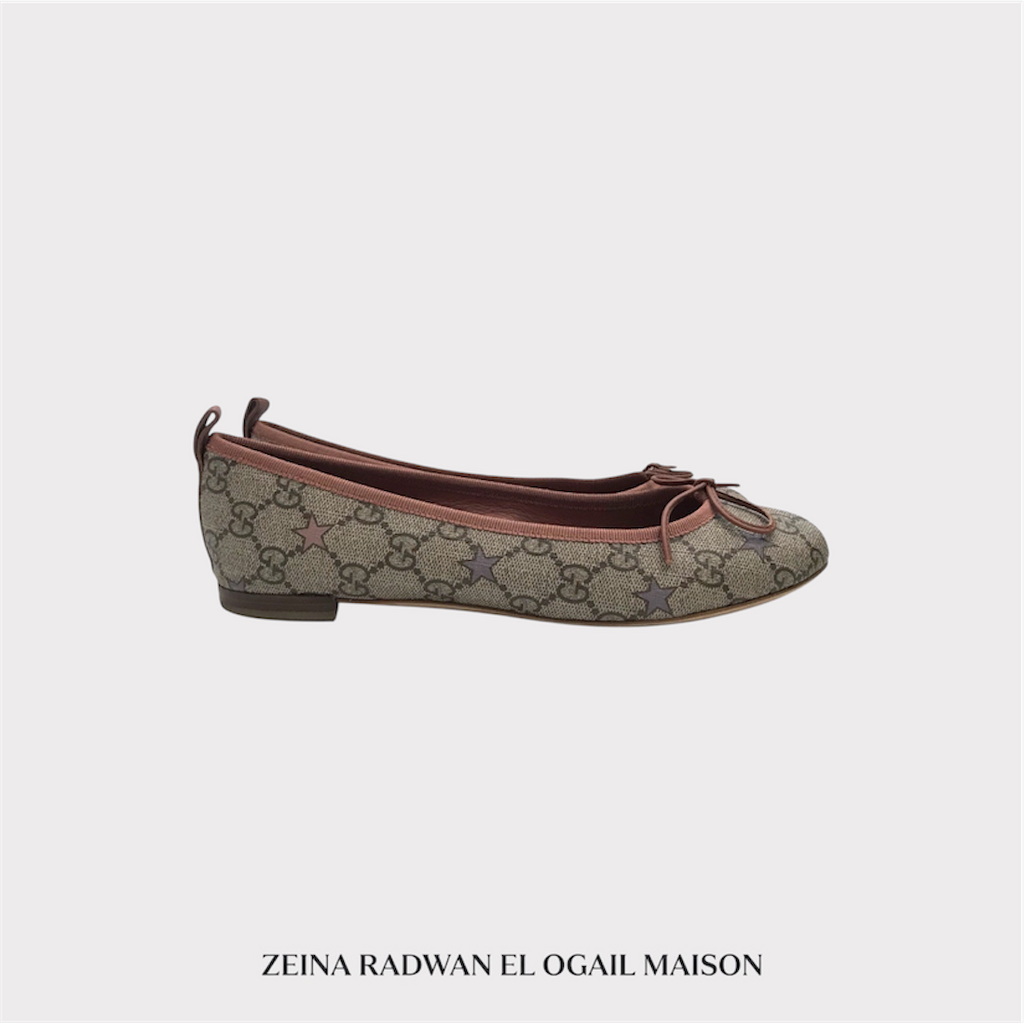 Gucci GG Supreme Star Flats – Brown | Size 40