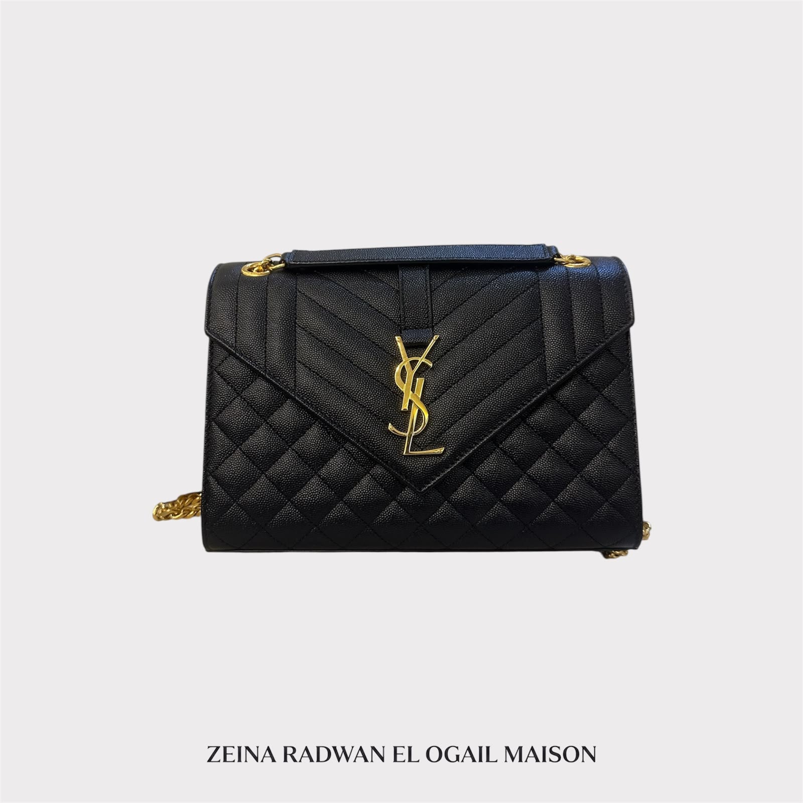 Saint Laurent Matelassé Envelope Medium Shoulder Bag