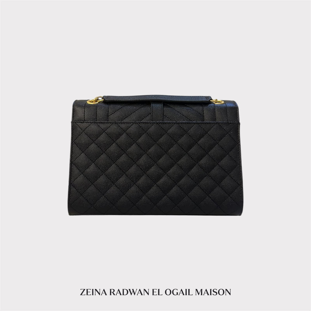 Saint Laurent Matelassé Envelope Medium Shoulder Bag