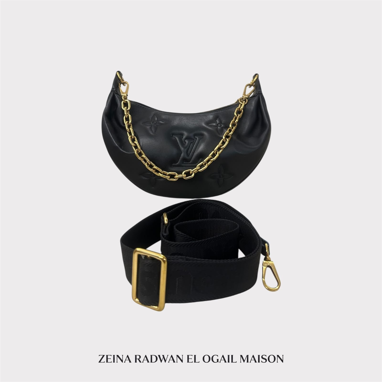 Louis Vuitton Calfskin Bubblegram Over The Moon – Black