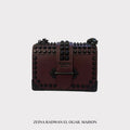 Prada Stud Calfskin Studded Crossbody Bag