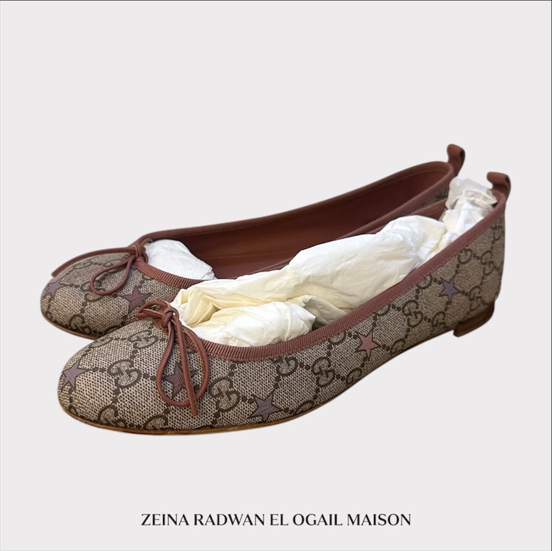 Gucci GG Supreme Star Flats – Brown | Size 40