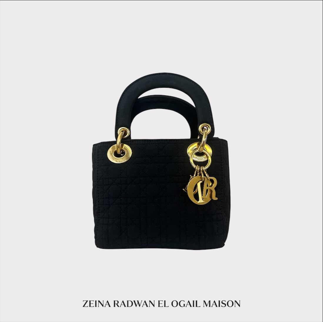 Dior Medium Lady Dior Tote – Black Cannage Fabric